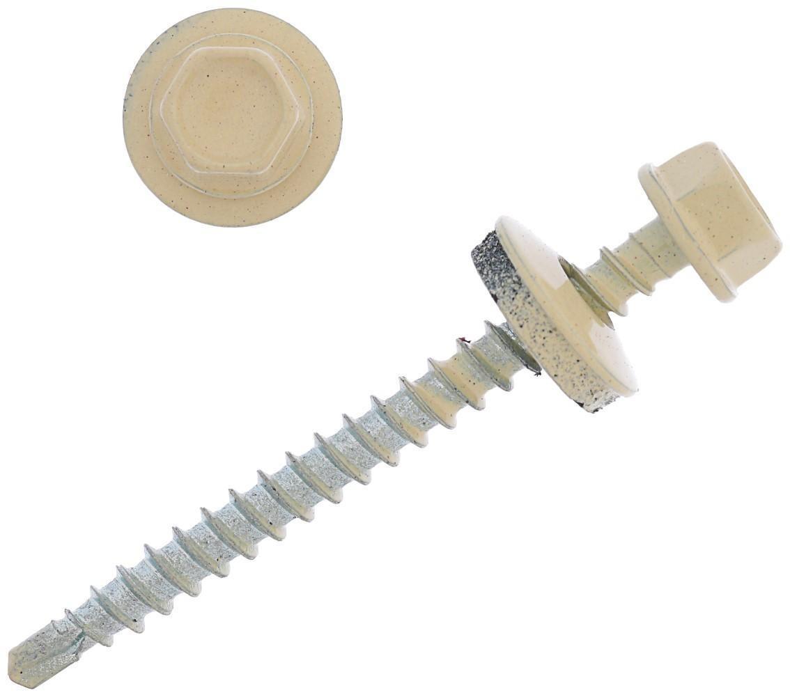 Саморезы кровельные 4.8х50 RAL 1014, бежевый, 150 шт.