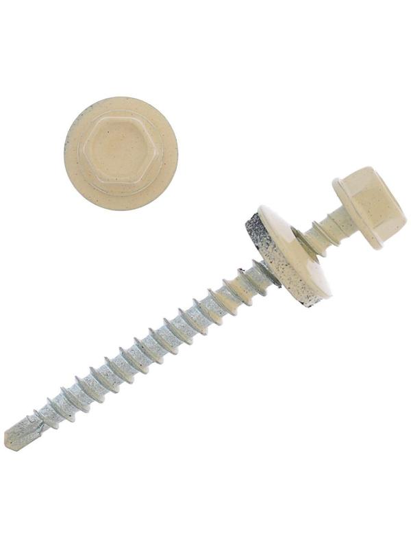 Саморезы кровельные 4.8х50 RAL 1014, бежевый, 150 шт.