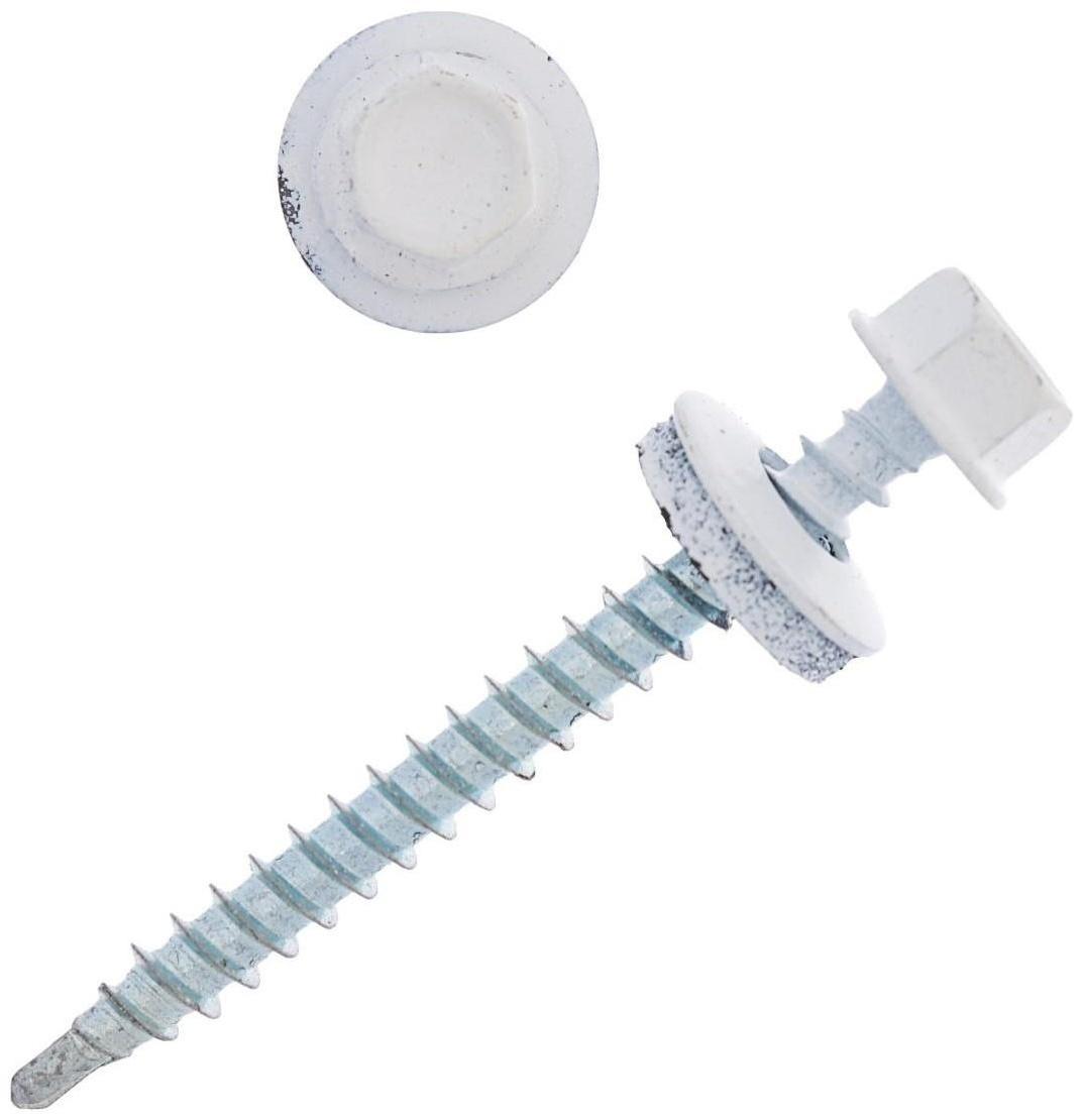 Саморезы кровельные 4,8х50(51)  RAL9003, белый150 шт.