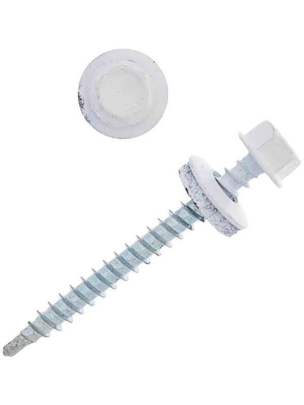 Саморезы кровельные 4,8х50(51)  RAL9003, белый150 шт.