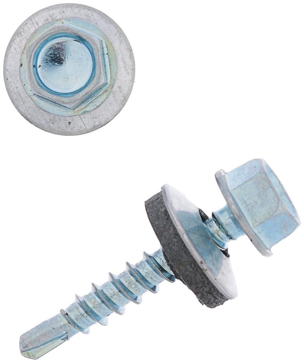 Саморезы кровельные с шайб., с рез.прокл., 4.8х29, 250 шт.