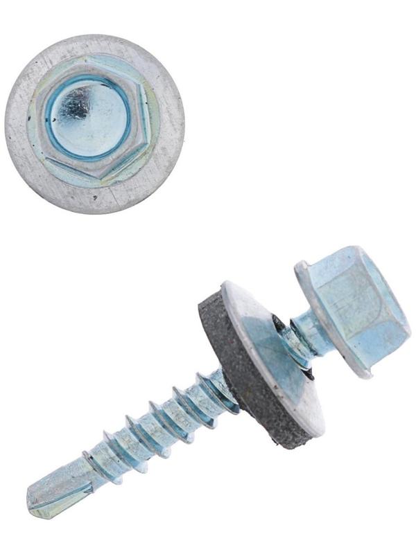 Саморезы кровельные с шайб., с рез.прокл., 4.8х29, 250 шт.