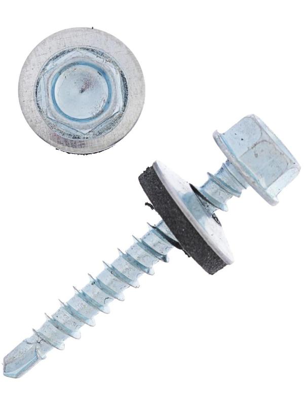 Саморезы кровельные с шайб., с рез.прокл., 4.8х35, 200 шт.