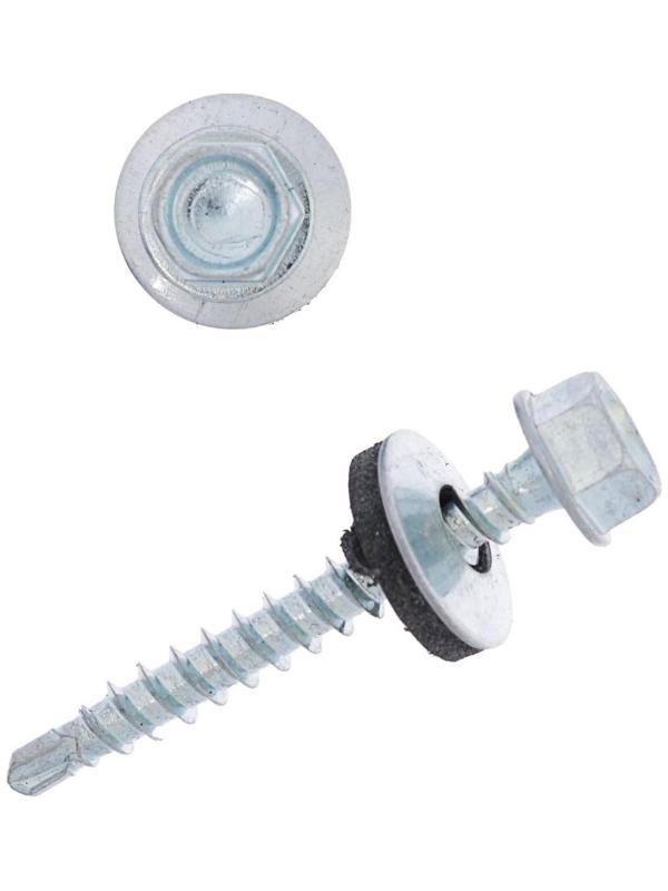 Саморезы кровельные с шайб., с рез.прокл., 4.8х38, 200 шт.