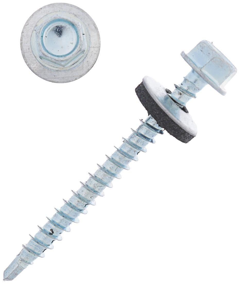 Саморезы кровельные с шайб., с рез.прокл., 4.8х50(51), 150 шт.