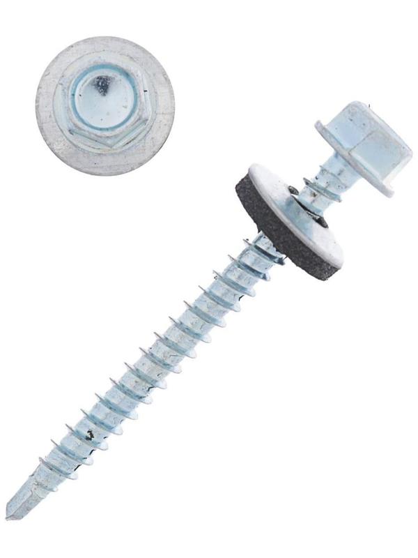 Саморезы кровельные с шайб., с рез.прокл., 4.8х50(51), 150 шт.