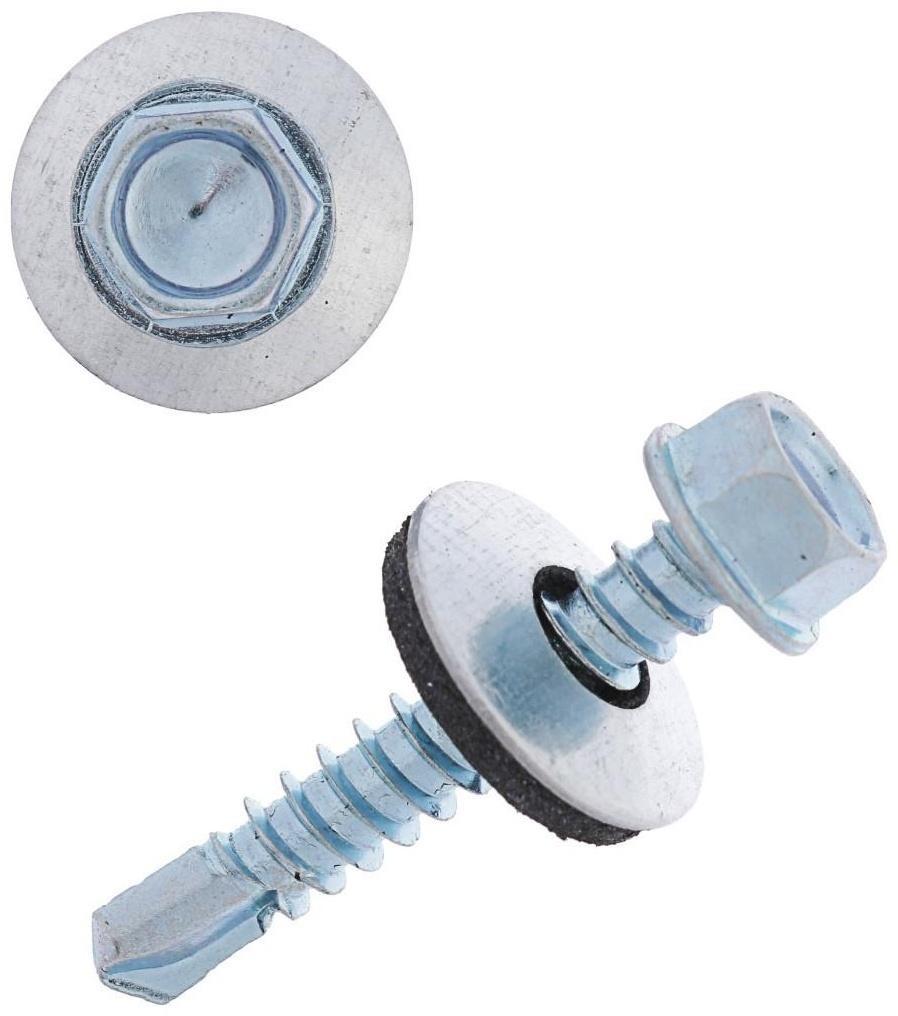 Саморезы кровельные с шайб., с рез.прокл., 5.5х32, 200 шт.