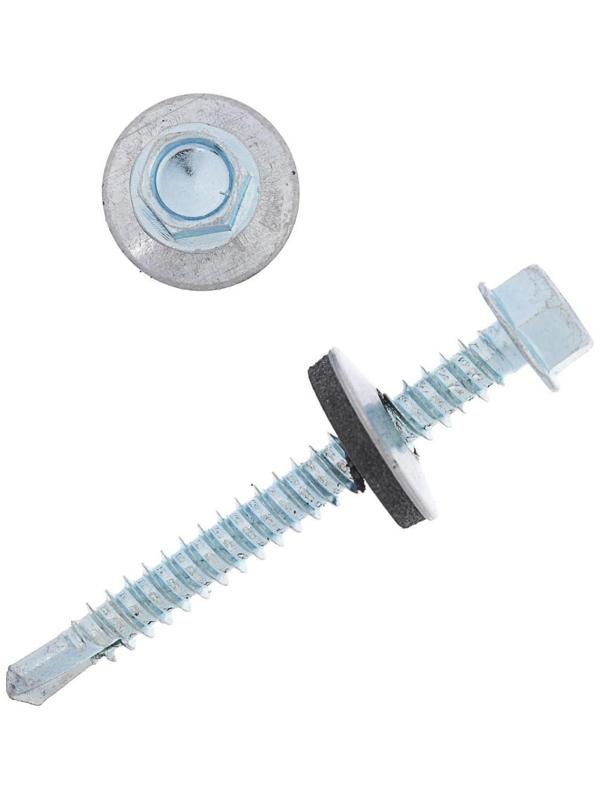 Саморезы кровельные с шайб., с рез.прокл., 5.5х51, 100 шт.