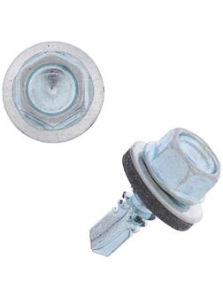 Саморезы кровельные с шайб., с рез.прокл., 6.3х19, 250 шт.