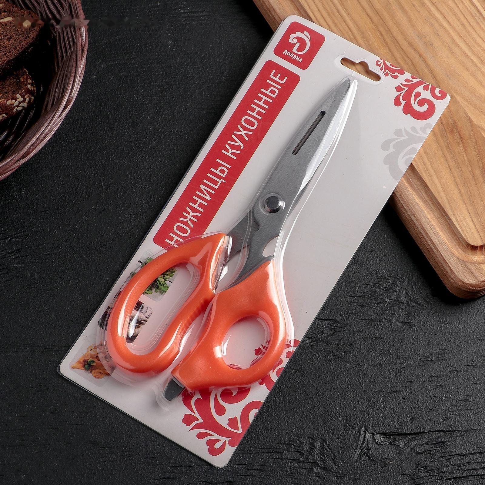 Ножницы кухонные Доляна «Фил», 22 см, универсальные 6 в1