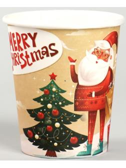 Стакан бумажный «Дед Мороз у ёлочки», набор 6 шт.