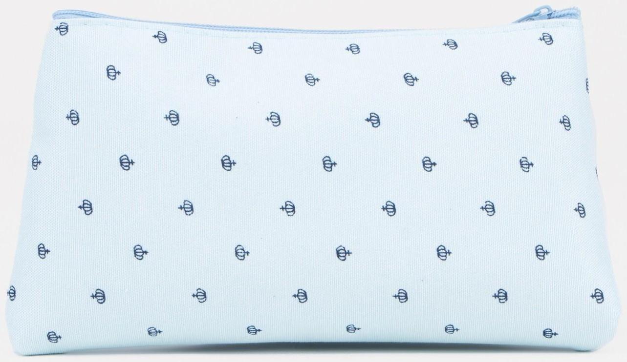 Косметичка на молнии, цвет голубой