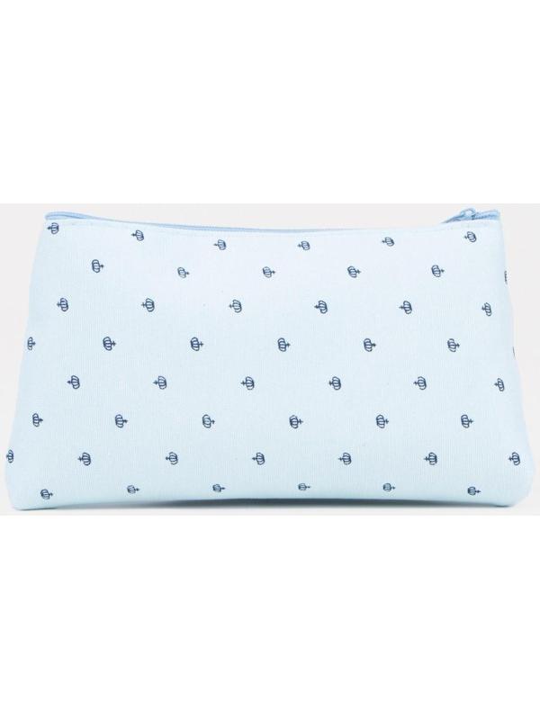 Косметичка на молнии, цвет голубой