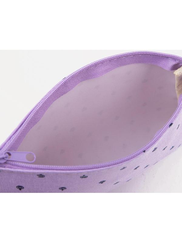 Косметичка на молнии, цвет сиреневый