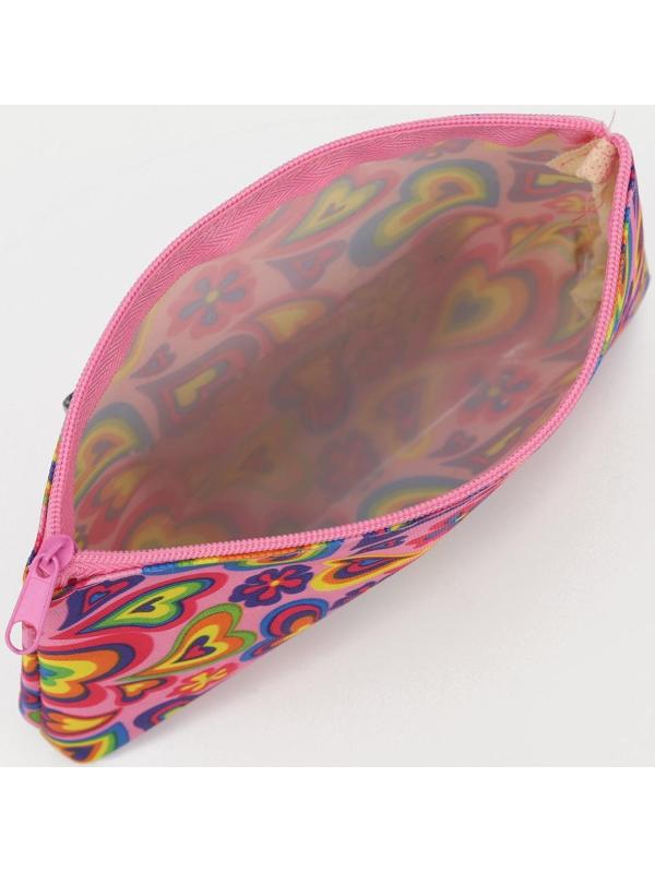 Косметичка на молнии, цвет розовый