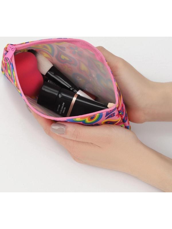 Косметичка на молнии, цвет розовый