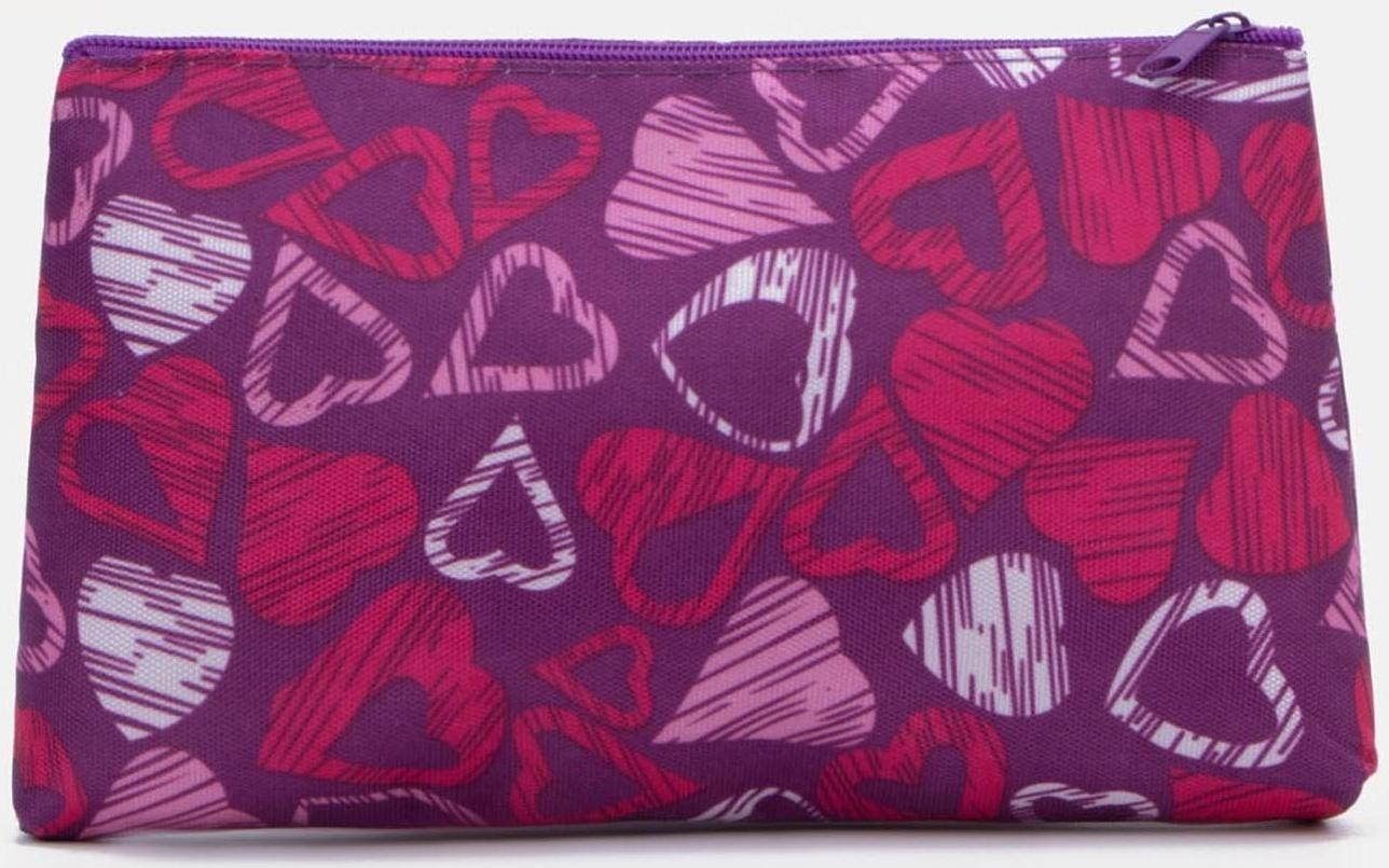 Косметичка на молнии, цвет сиреневый