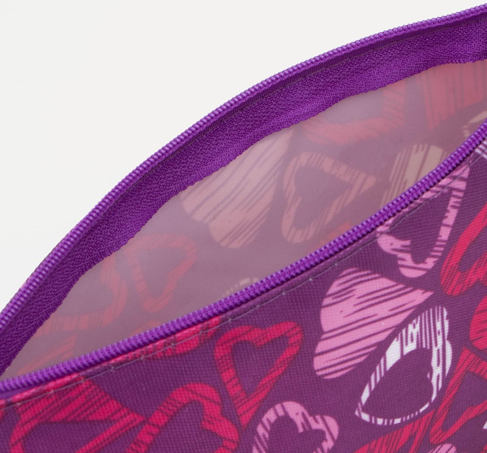 Косметичка на молнии, цвет сиреневый
