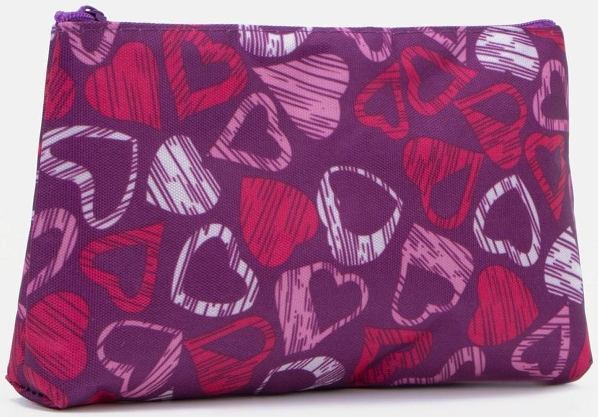 Косметичка на молнии, цвет сиреневый