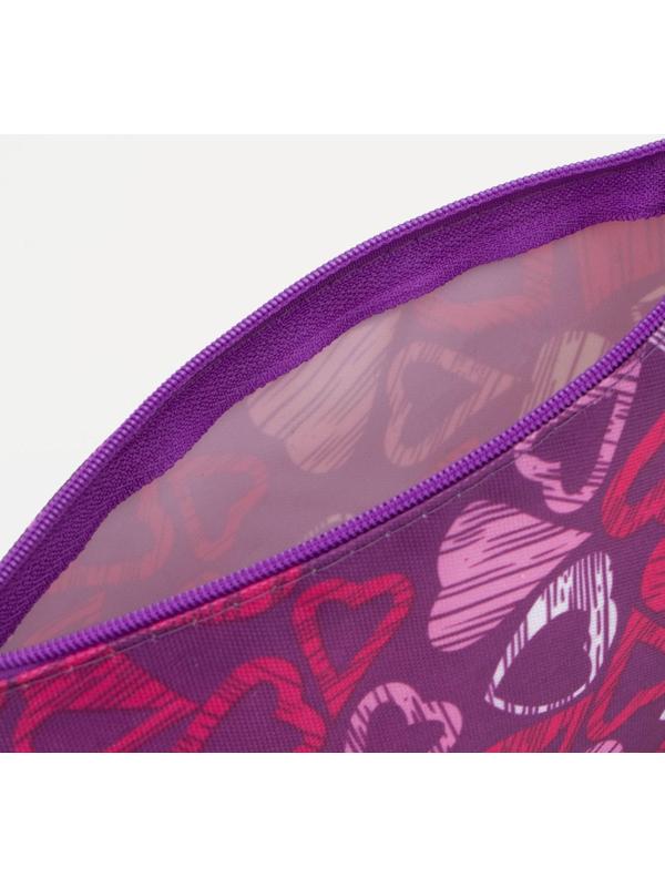 Косметичка на молнии, цвет сиреневый