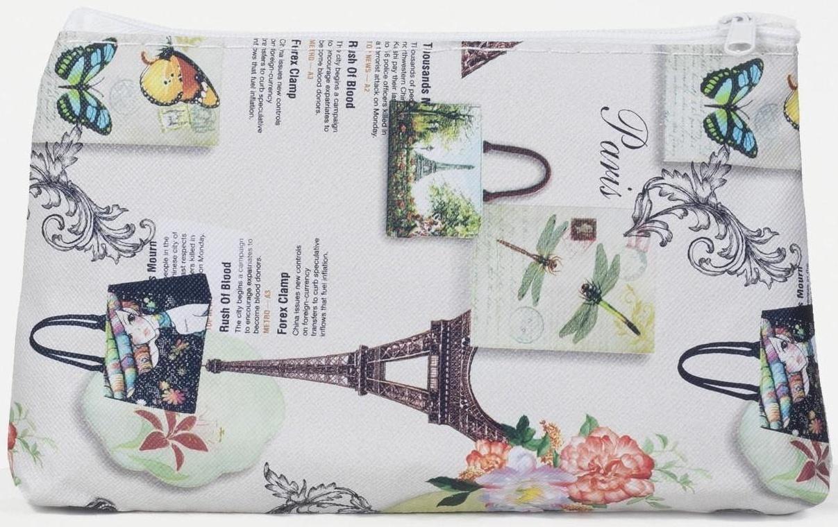 Косметичка на молнии, цвет бежевый