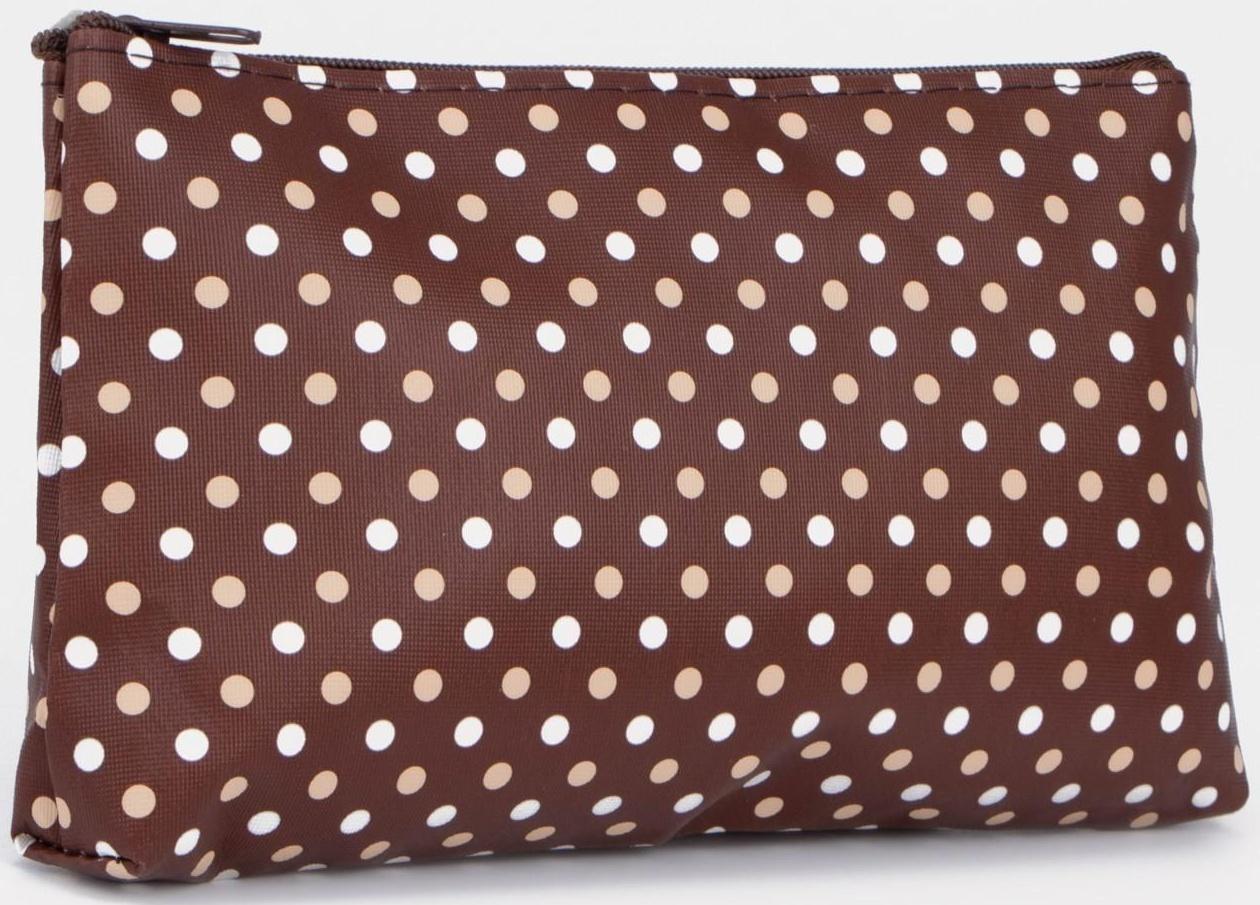 Косметичка на молнии, цвет коричневый