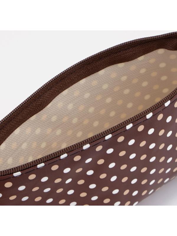 Косметичка на молнии, цвет коричневый