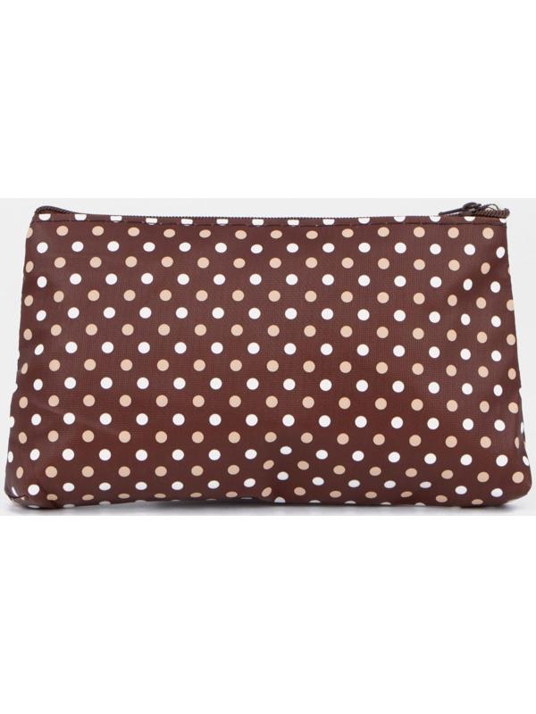 Косметичка на молнии, цвет коричневый