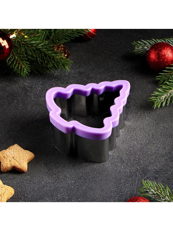 Форма для вырезания печенья Доляна «Ёлка», 9,7×5×10,7 см, цвет МИКС