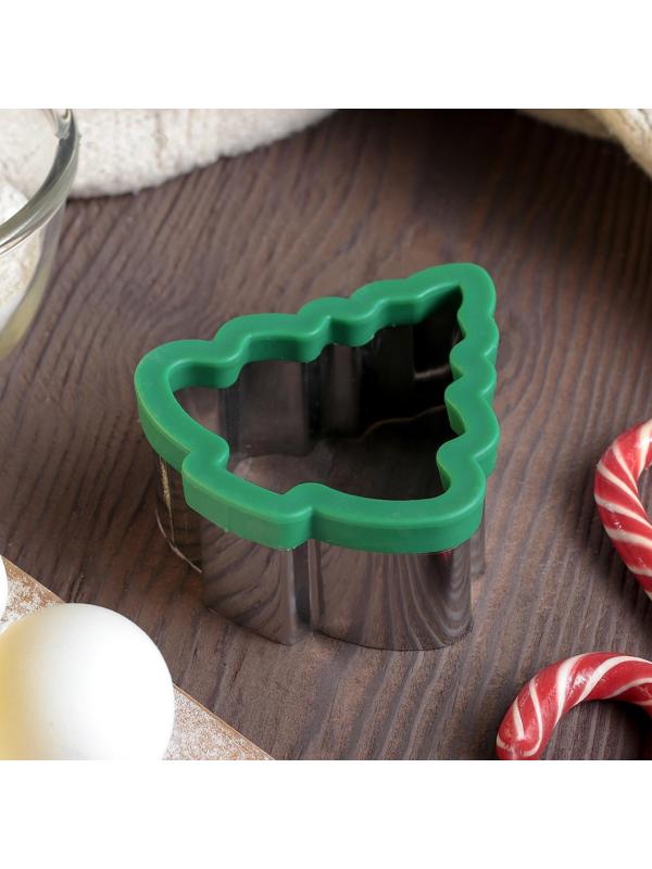 Форма для вырезания печенья Доляна «Ёлка», 9,7×5×10,7 см, цвет МИКС