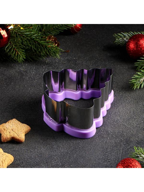 Форма для вырезания печенья Доляна «Ёлка», 9,7×5×10,7 см, цвет МИКС