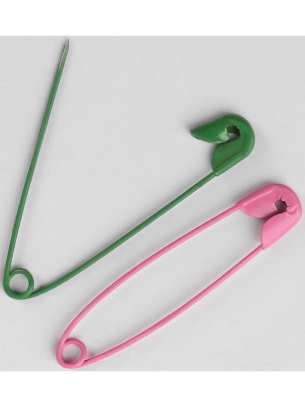 Булавки английские №1, 38 мм, 100 шт, цвет разноцветный