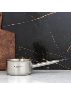 Ковш без крышки «Общепит», 1 л, d=14 см, h=7 см, металлическая ручка, с теплораспределительным слоем