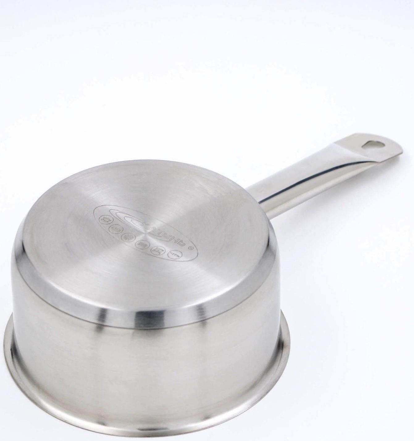 Ковш без крышки «Общепит», 1,5 л, d=16 см, h=8 см, металлическая ручка, с теплораспределительным слоем