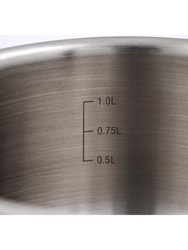 Ковш без крышки «Общепит», 1,5 л, d=16 см, h=8 см, металлическая ручка, с теплораспределительным слоем