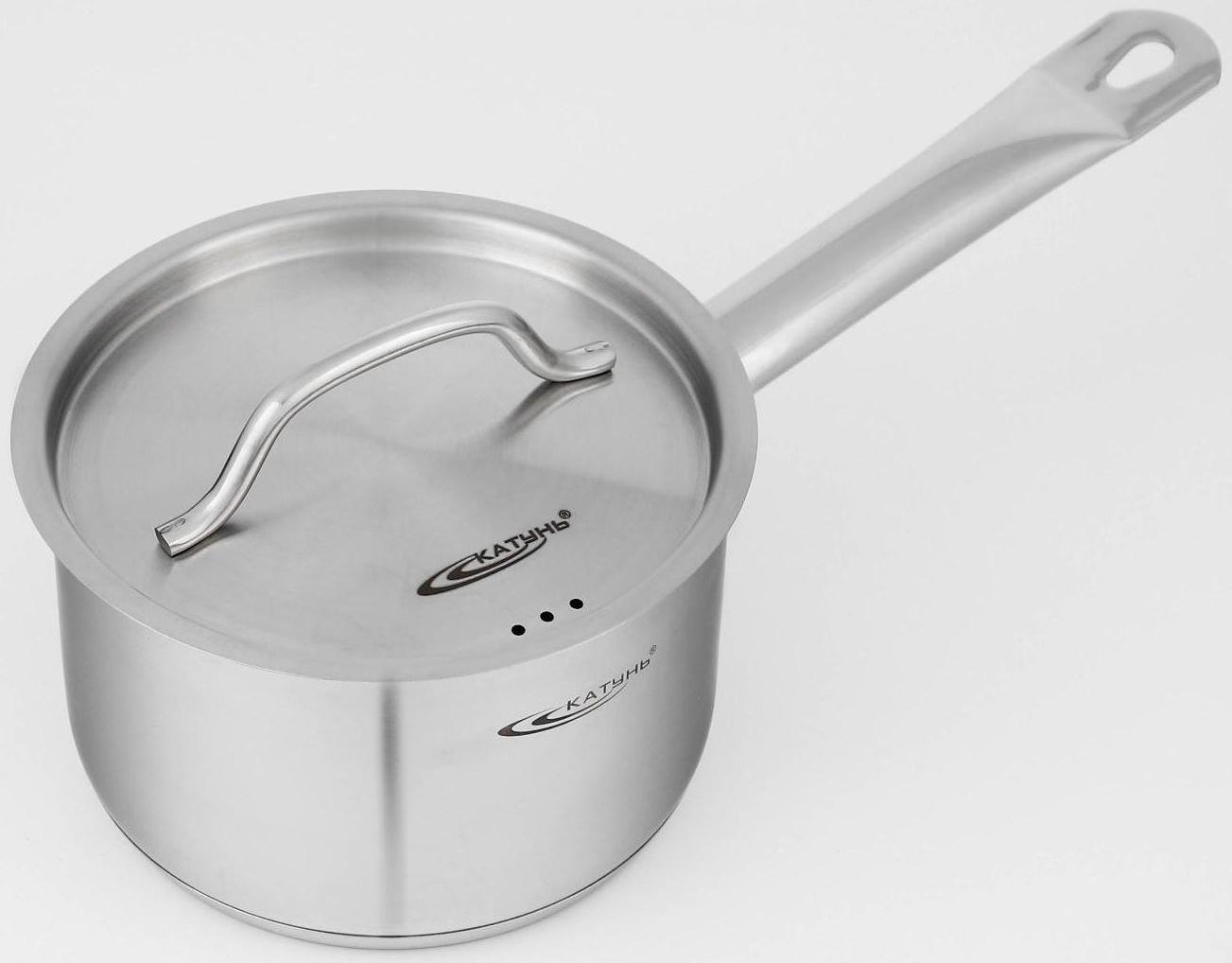 Ковш «Общепит», 1,8 л, d=16 см, h=9 см, металлическая крышка, металлическая ручка, с теплораспределительным слоем