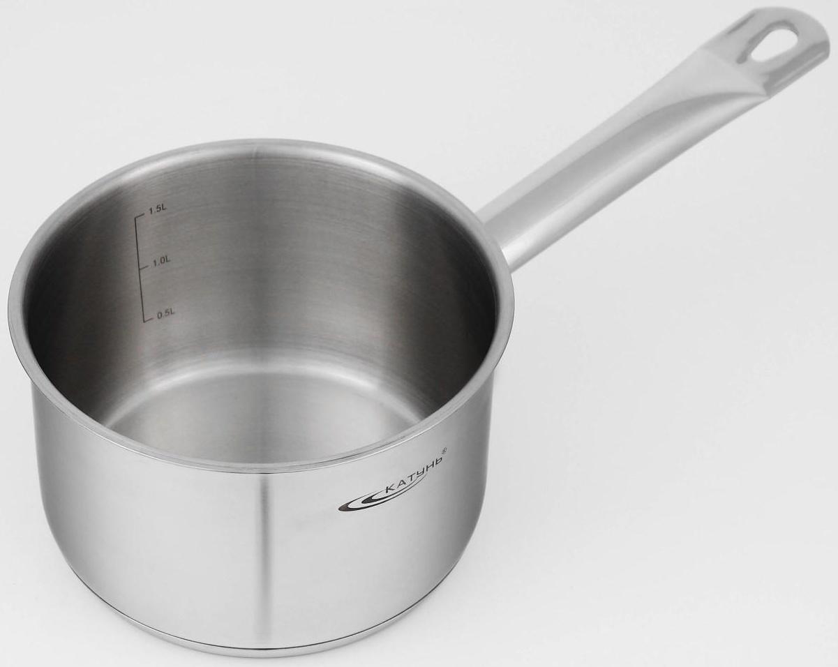 Ковш «Общепит», 1,8 л, d=16 см, h=9 см, металлическая крышка, металлическая ручка, с теплораспределительным слоем