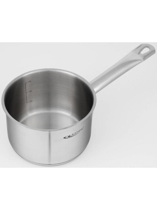 Ковш «Общепит», 1,8 л, d=16 см, h=9 см, металлическая крышка, металлическая ручка, с теплораспределительным слоем