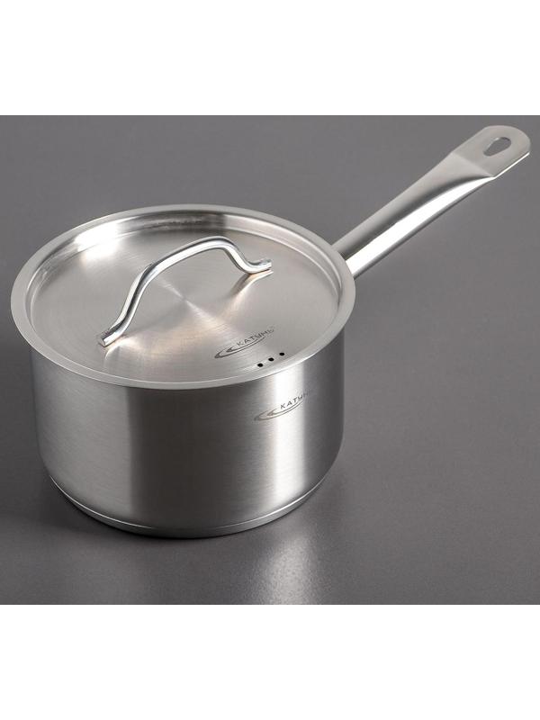 Ковш «Общепит», 2,6 л, d=18 см, h=11 см, металлическая крышка, металлическая ручка, с теплораспределительным слоем