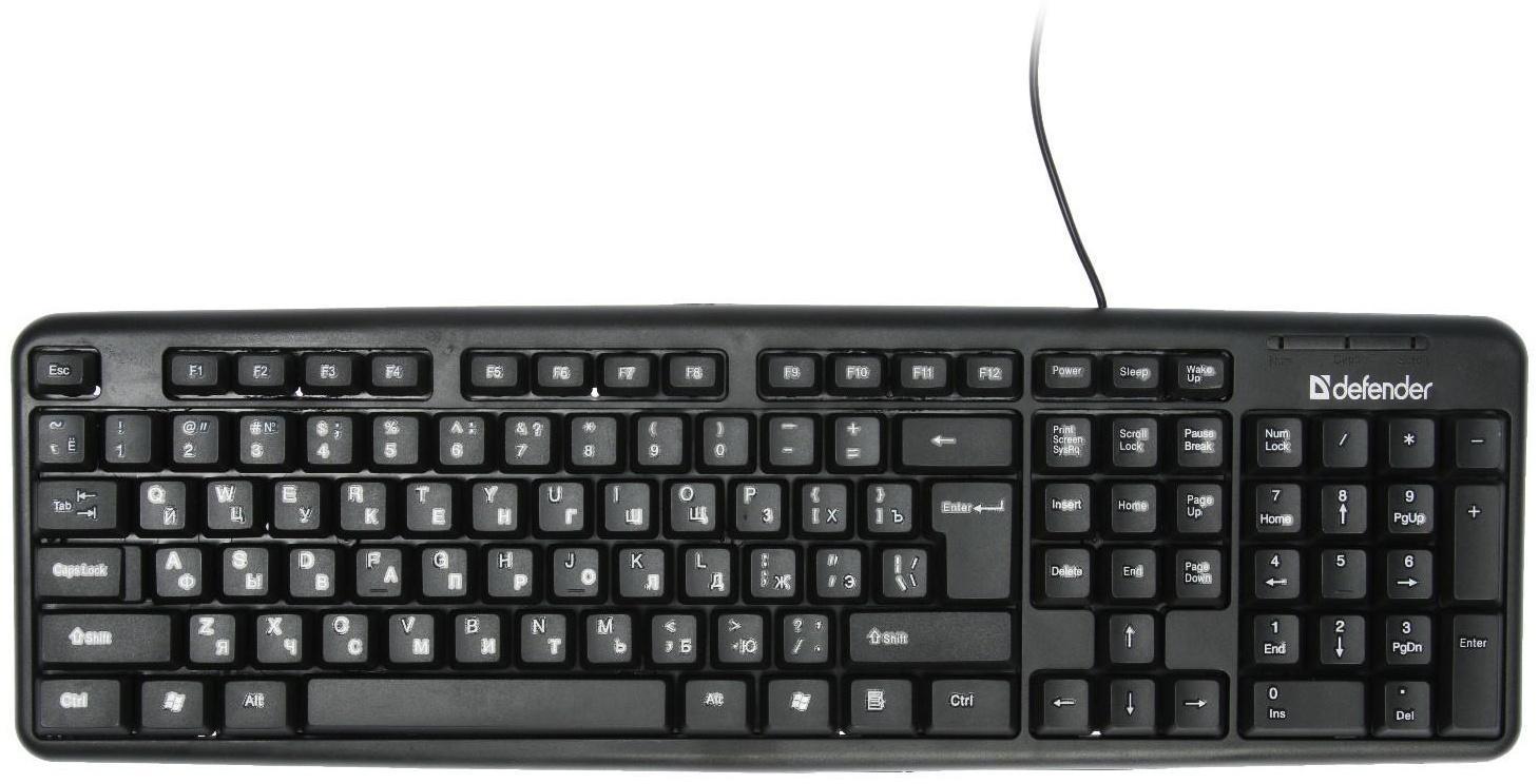 Комплект клавиатура и мышь Defender Dakota C-270 RU,проводной,мембранный,1000 dpi,USB,черный