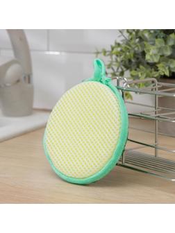 Губка для мытья посуды «Мастер», 12×12×1,5 см