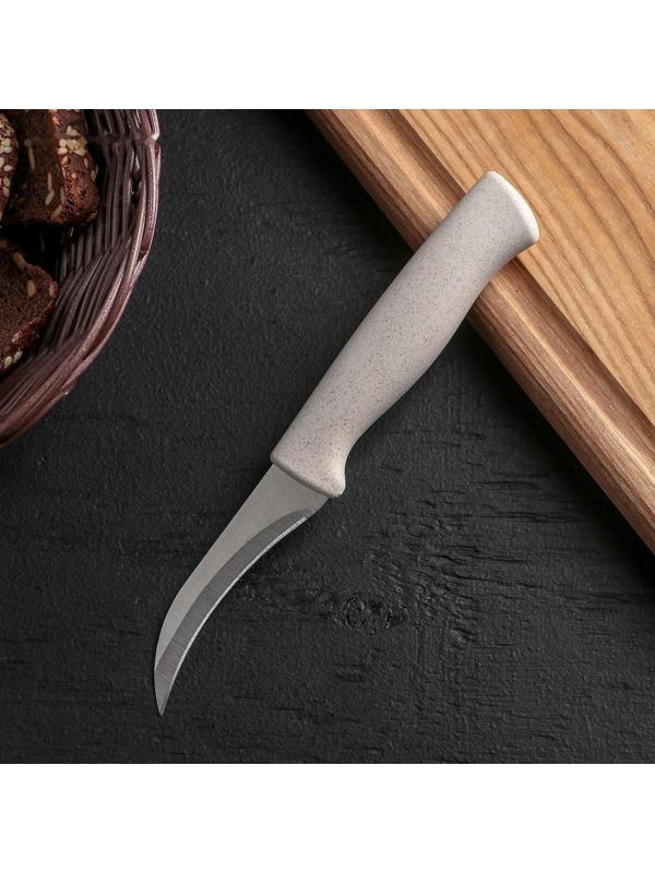 Нож для чистки овощей Доляна «Ринго», лезвие 7,5 см, цвет МИКС