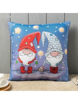 Подушка декоративная Чудеса, размер 35х35 см, фотопечать, габардин, холлофайбер, 100% полиэстер