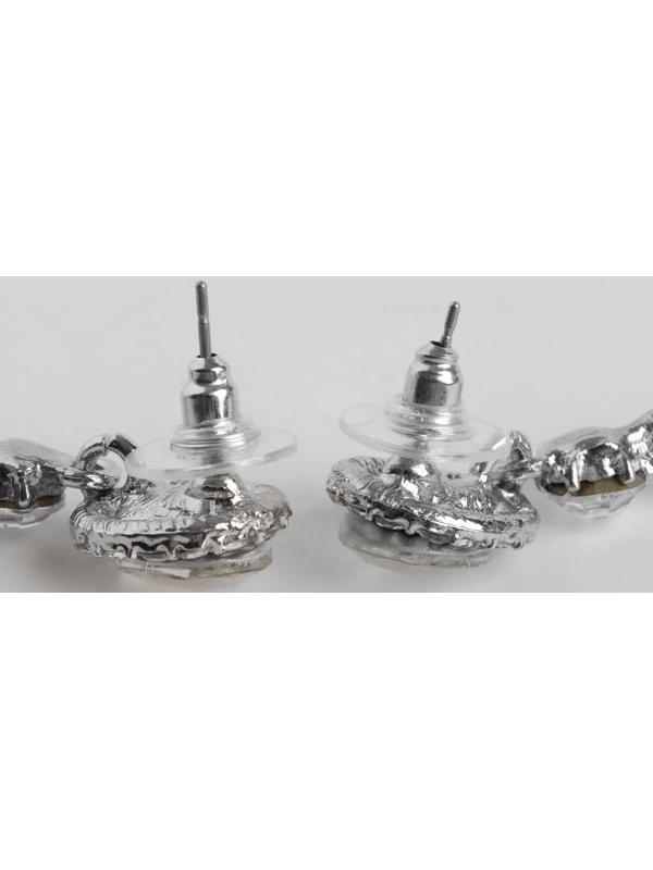 Серьги висячие со стразами 