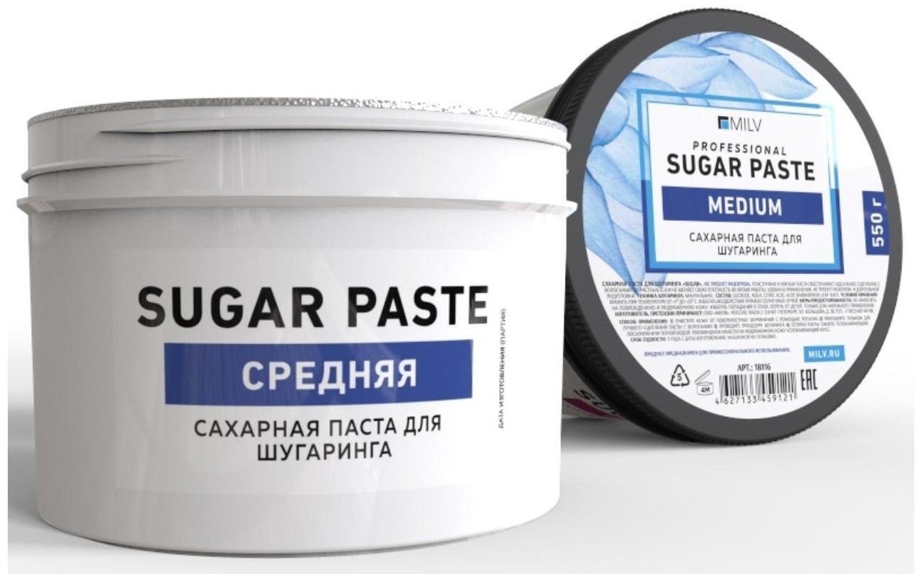 Сахарная паста для шугаринга Milv, средняя, 550 г