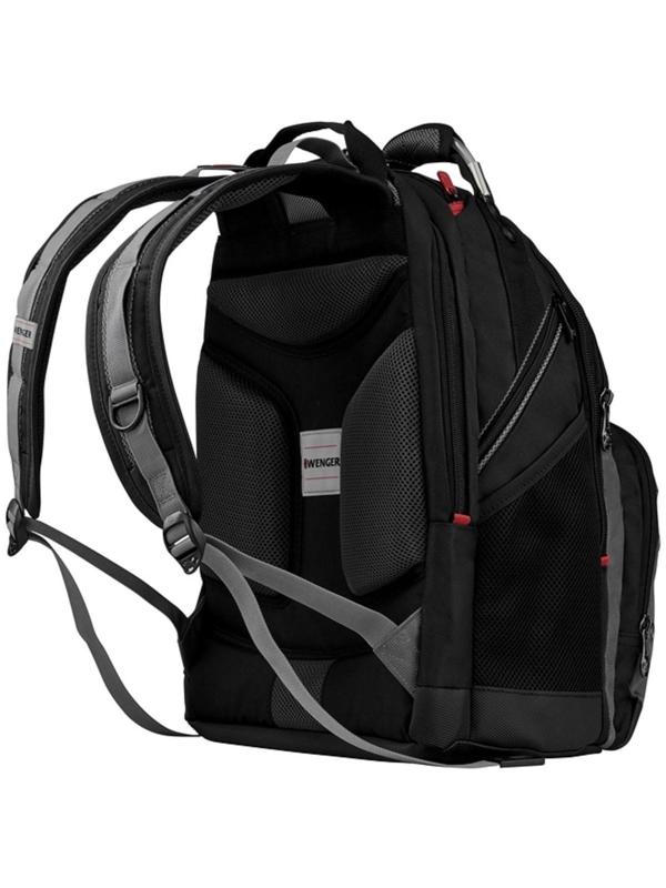 Рюкзак молодёжный Wenger, 46 х 36 х 26 см, 26л, отделение для планшета, чёрный, серый