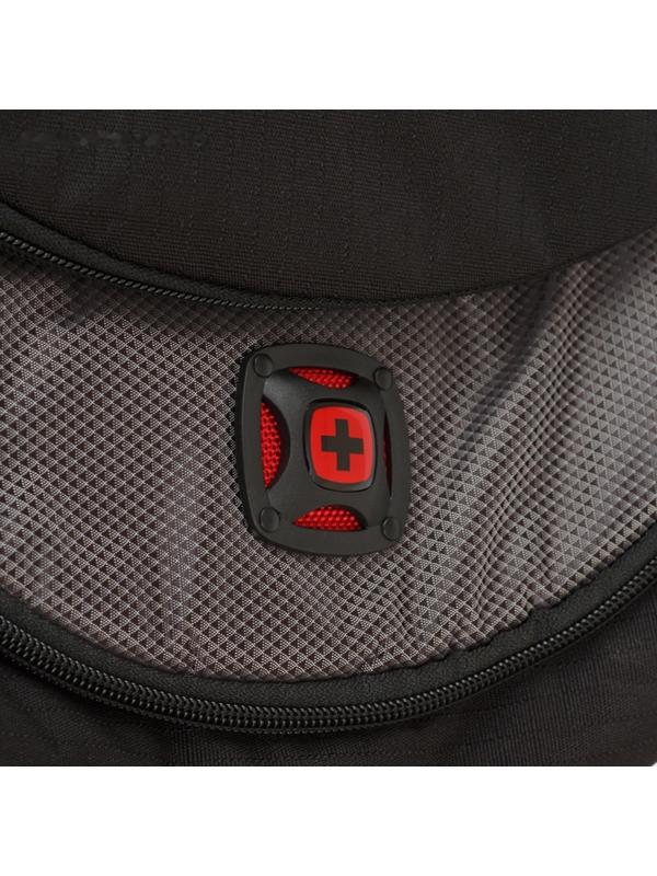 Рюкзак молодёжный Wenger, 46 х 36 х 26 см, 26л, отделение для планшета, чёрный, серый