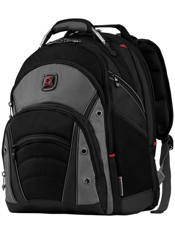 Рюкзак молодёжный Wenger, 46 х 36 х 26 см, 26л, отделение для планшета, чёрный, серый