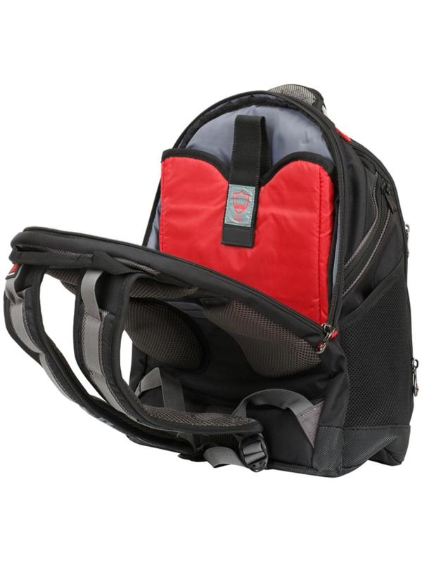 Рюкзак молодёжный Wenger, 46 х 36 х 26 см, 26л, отделение для планшета, чёрный, серый