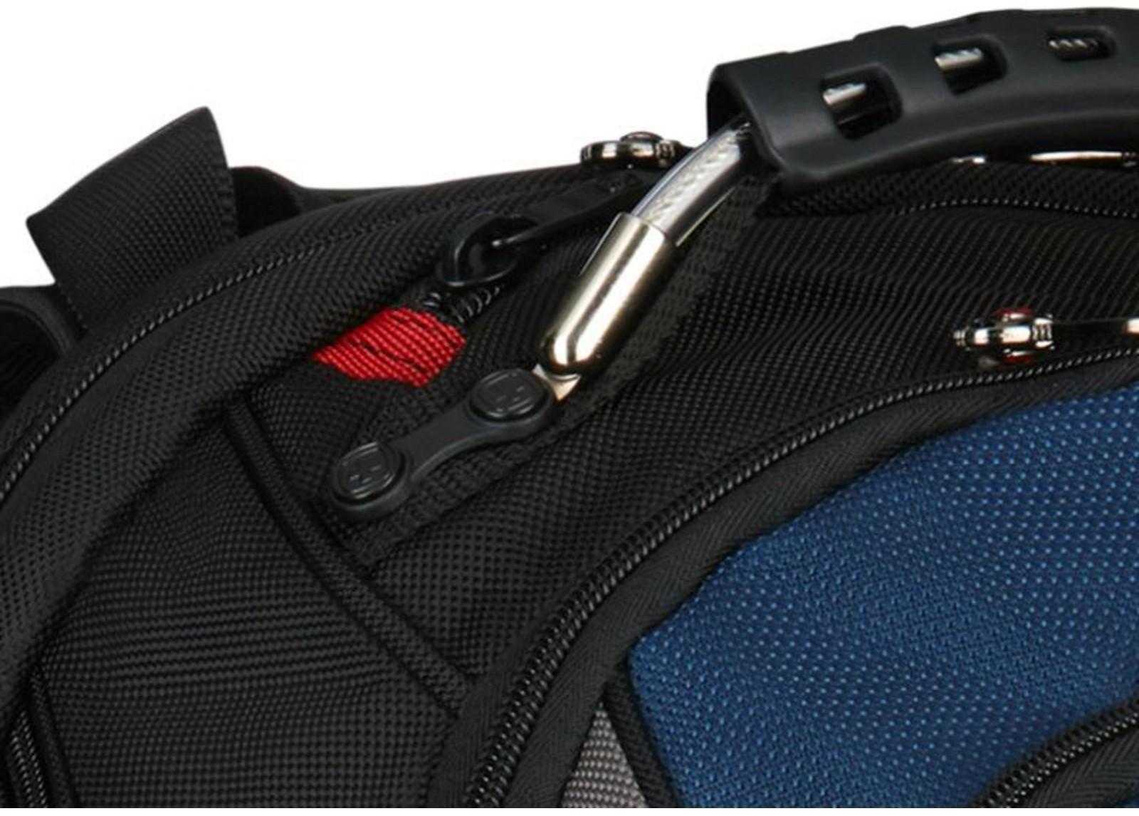 Рюкзак молодёжный Wenger, 47 х 37 х 26 см, 23л, отделение для планшета, чёрный, синий